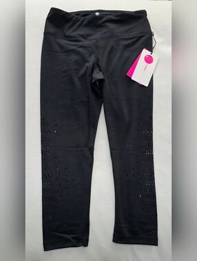Yogalicious High Waist Black Capri Yoga Pants Size Medium